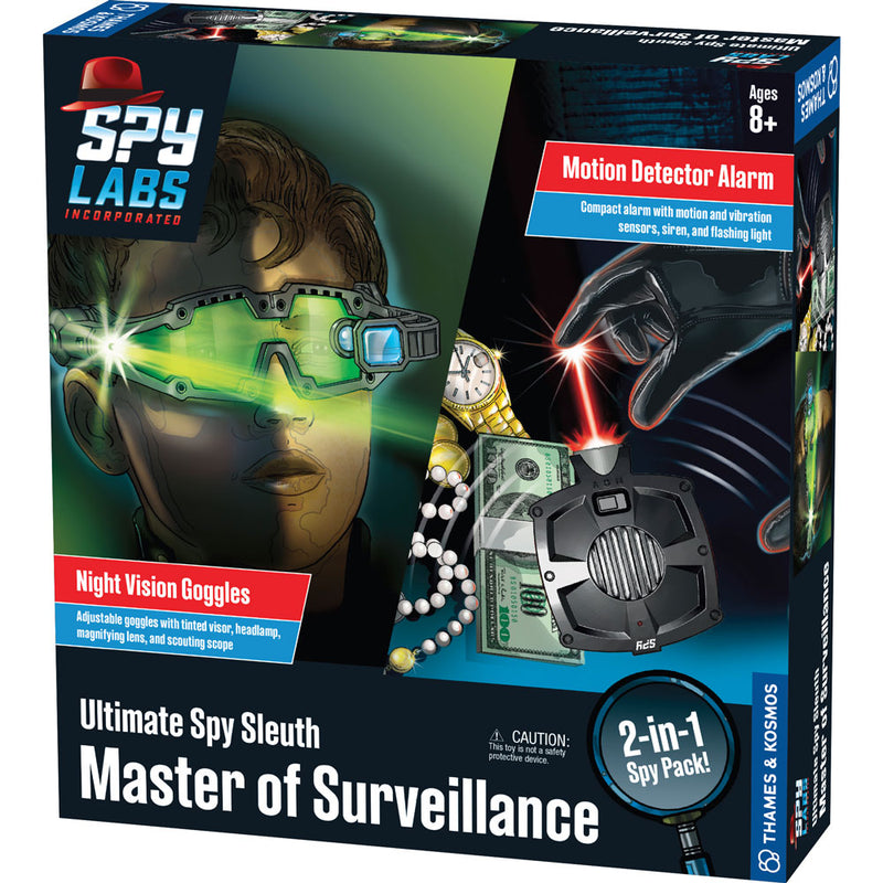 Spy Labs: Ultimate Spy Sleuth 1 - Master of Surveillance - Motion Detector Alarm/Night Vision Goggles Detective Toys Thames & Kosmos