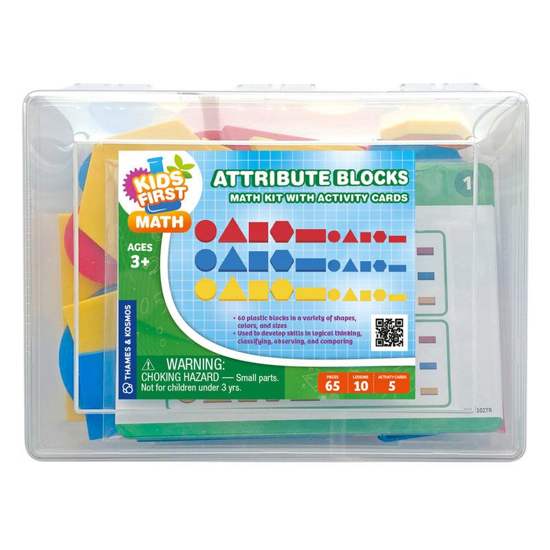 Kids First Math: Attribute Blocks Math Kit with Activity Cards STEM Thames & Kosmos   