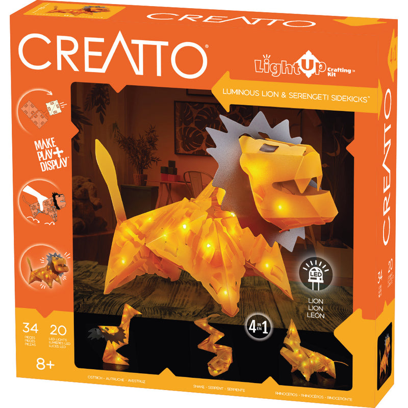 Creatto: Luminous Lion & Serengeti Sidekicks Light-Up 3D Puzzles Thames & Kosmos   