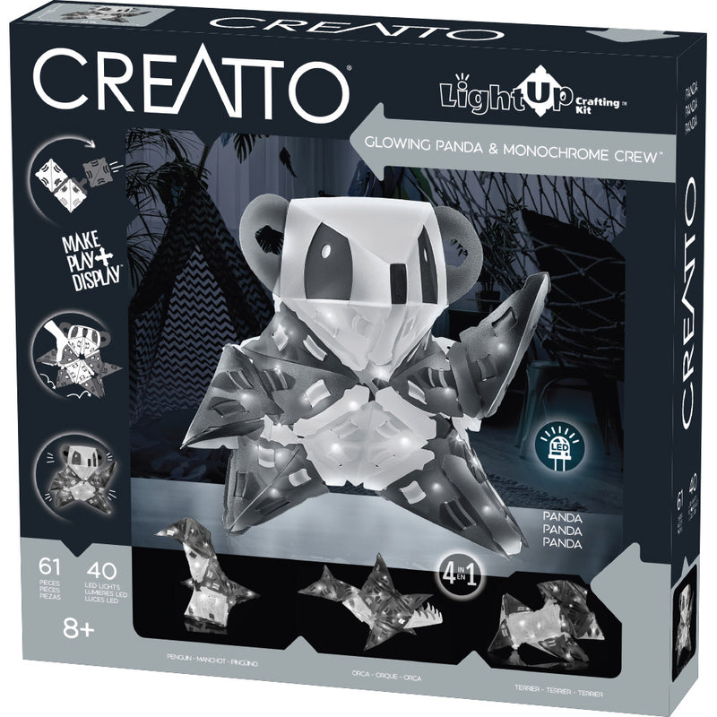 Creatto: Glowing Panda & Monochrome Crew Light-Up 3D Puzzles Thames & Kosmos   